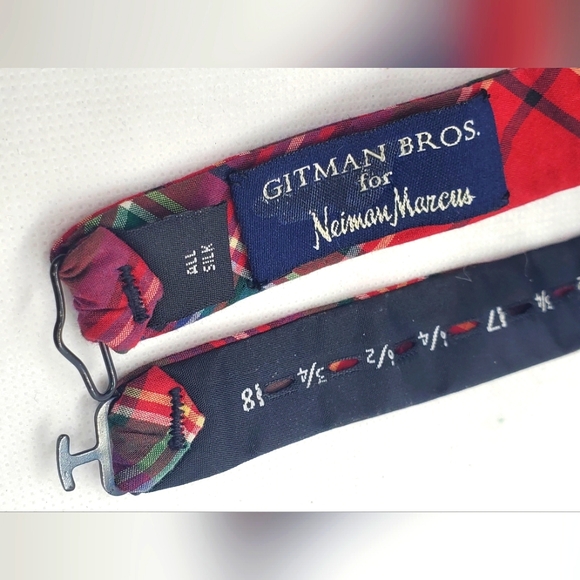 GITMAN BROS for Neiman Marcus -plaid bow tie - 100% silk - Picture 4 of 6